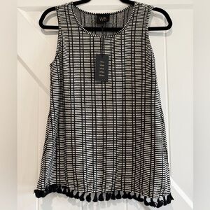 W5 Black and White Striped Tank Top